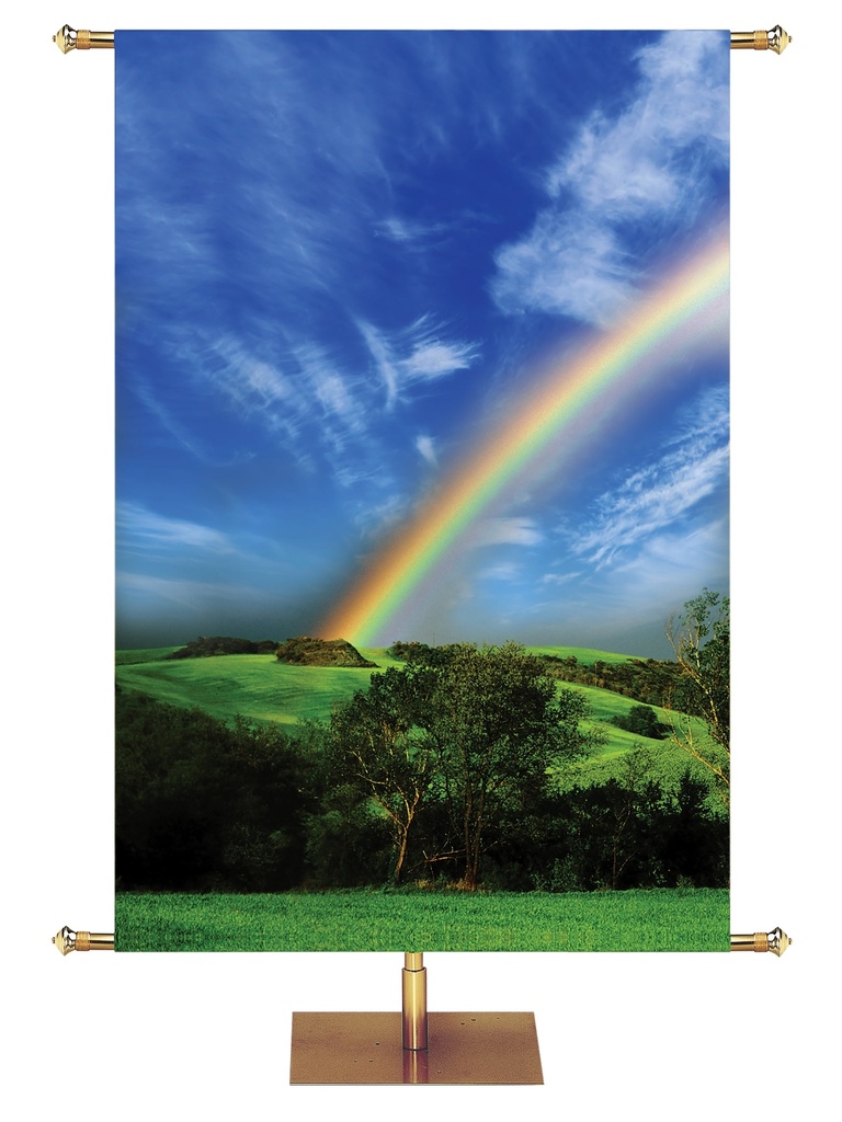 Custom Banner Expressions of Grace Rainbow in Clouds