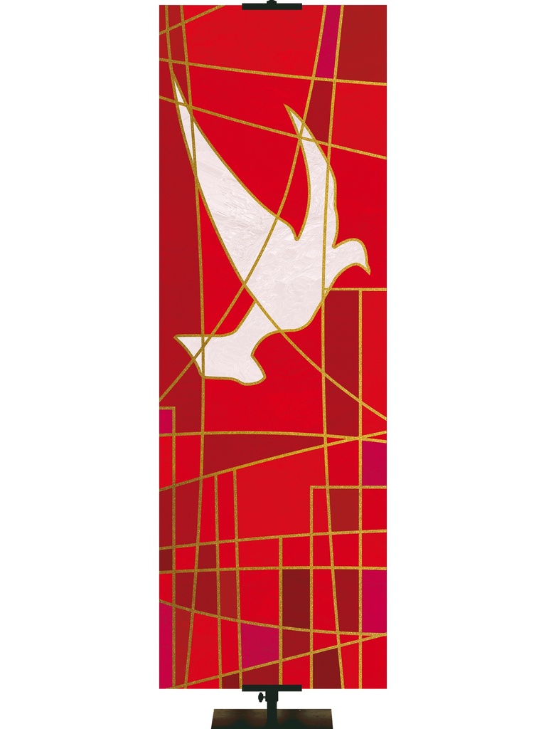 Luminescence Stained Glass Dove Symbol