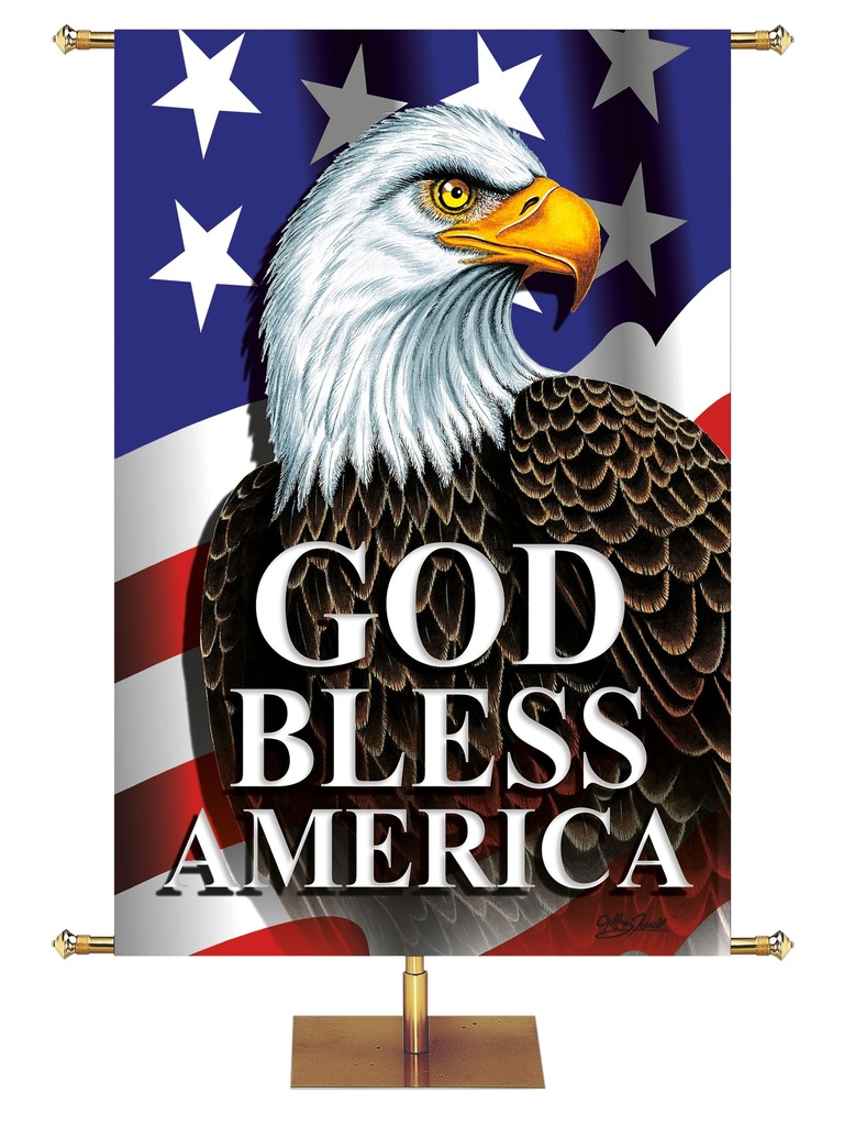 Patriotic God Bless America Eagle