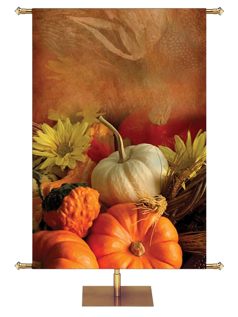 Custom Banner Contemporary Fall & Thanksgiving Give Thanks To The Lord Design 1