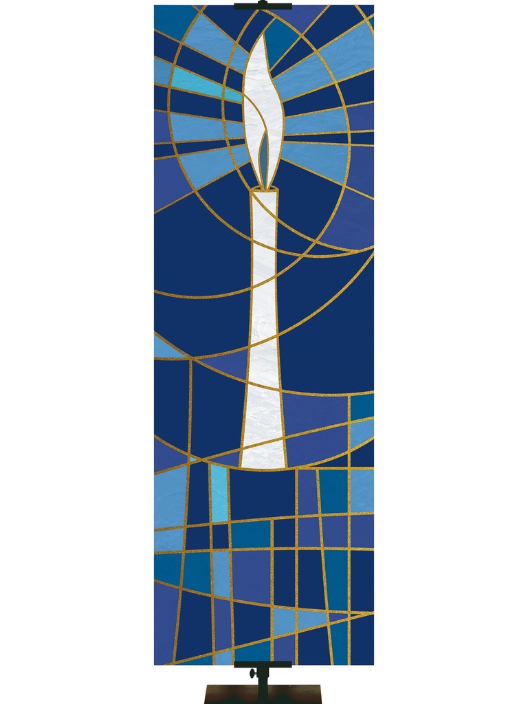 Luminescence Stained Glass Candle Symbol