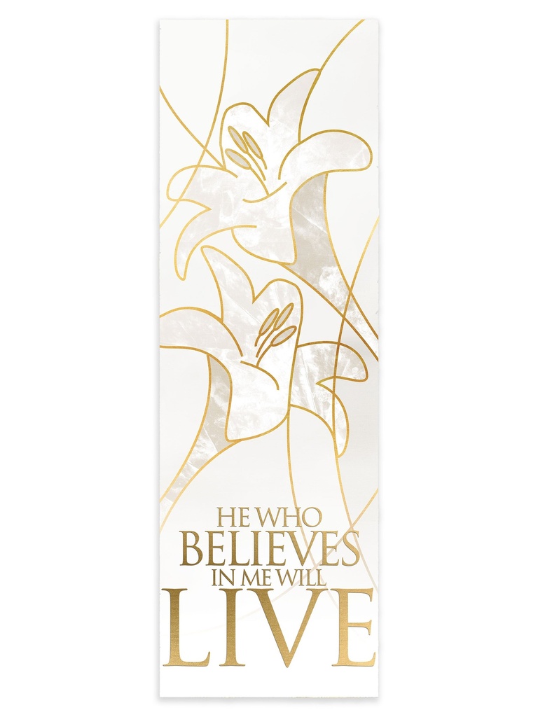 Scripture Wall Hanging He Who Believes in Me Easter Liturgy