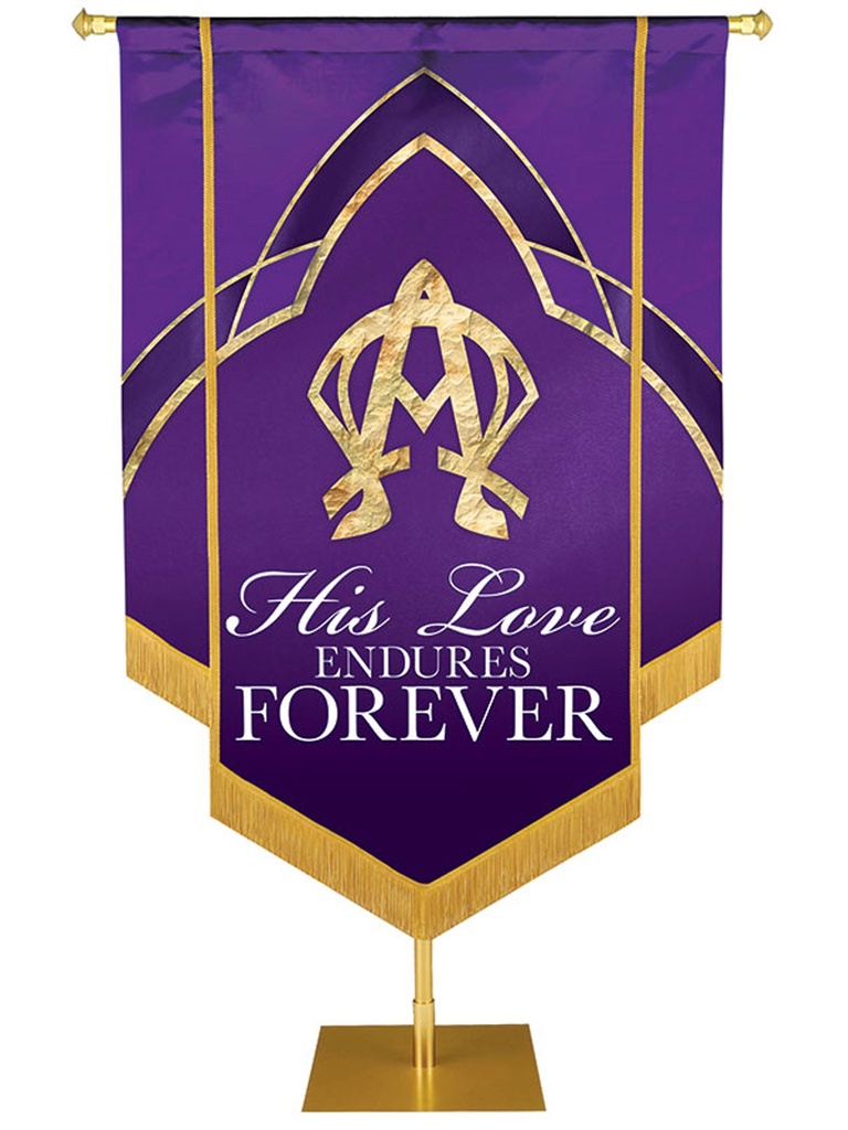Eternal Emblems of Faith His Love Endures Forever Embellished Banner