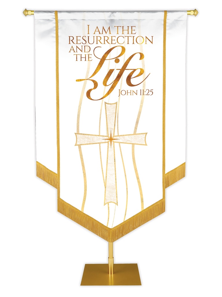 Experiencing God Cross, Resurrection And The Life Embellished Banner