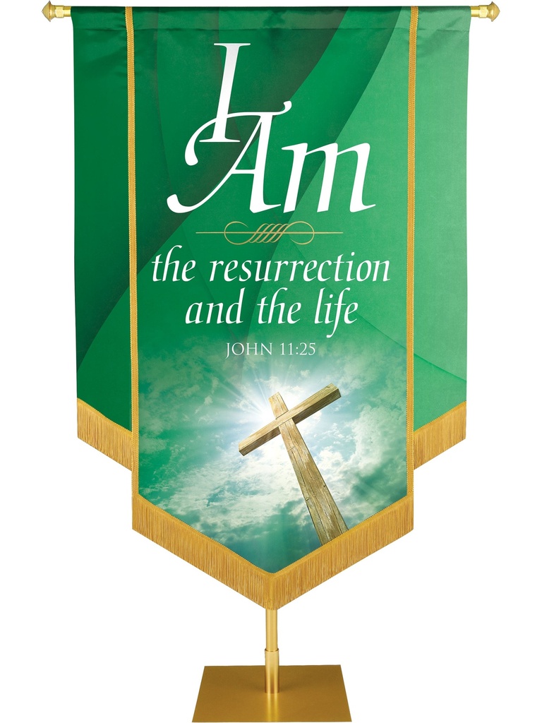 I Am Resurrection Embellished Banner