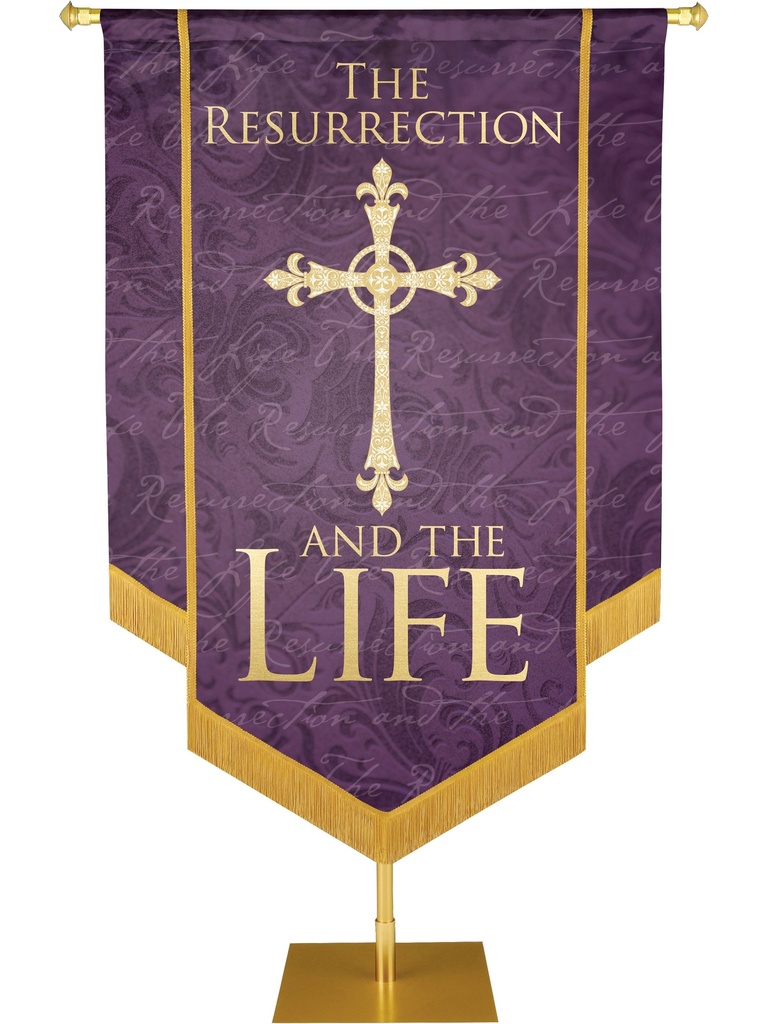 Names of Christ The Resurrection And The Life Embellished Banner