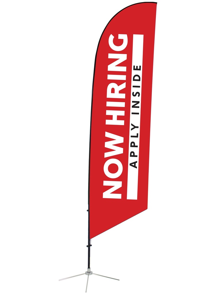 Now Hiring Angled Feather Flag 1