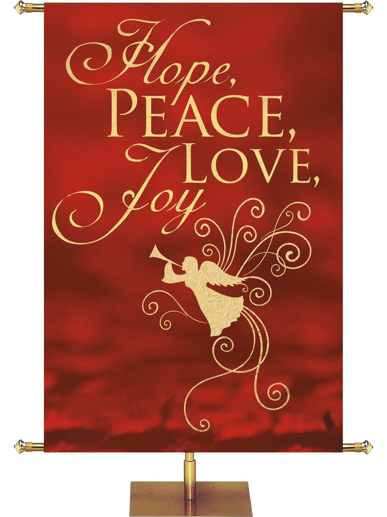 Irregular Advent Foil Hope, Peace, Love, Joy