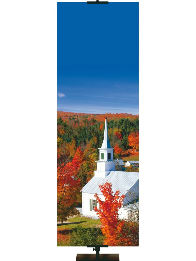 Custom Banner Creation Fall & Thanksgiving We Gather (Autumn Church)