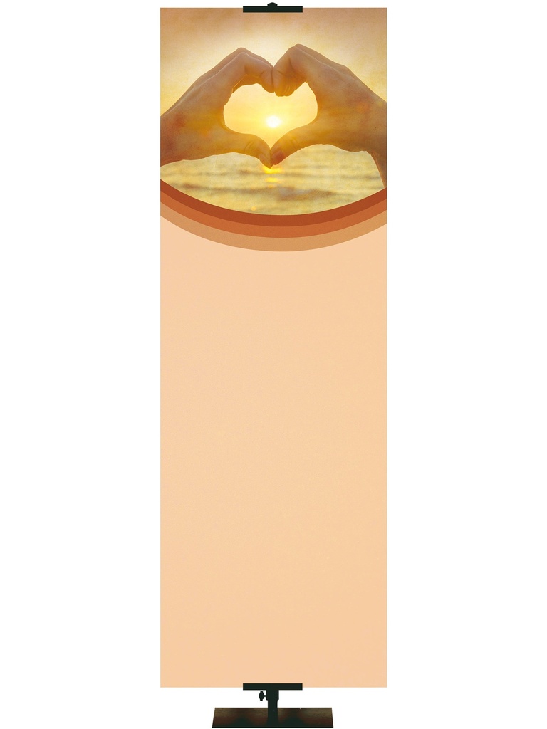 Custom Banner Welcome Heart Hands