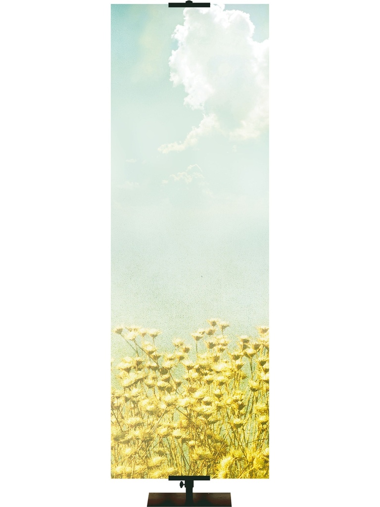 Custom Banner Welcome Yellow Flowers