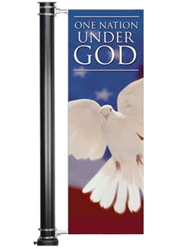 Custom Banner Light Pole Banner One Nation Under God