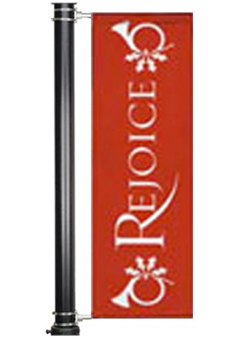 Custom Banner Light Pole Banner Rejoice