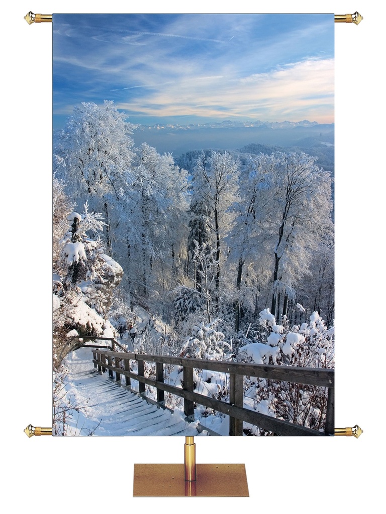 Custom Banner Winterscape Collection Glory to God