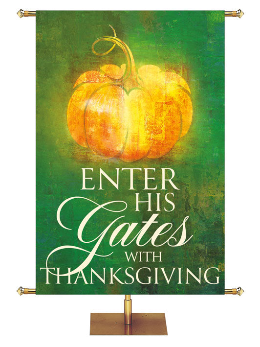 Custom Banner Brush Strokes of Autumn Enter His Gates