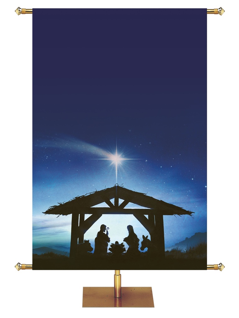Custom Banner Silent Night Silhouettes Mighty God