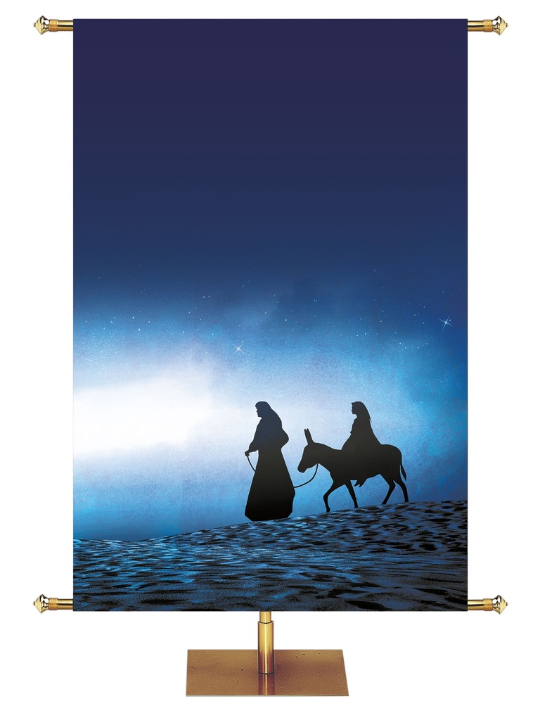 Custom Banner Silent Night Silhouettes Peace on Earth