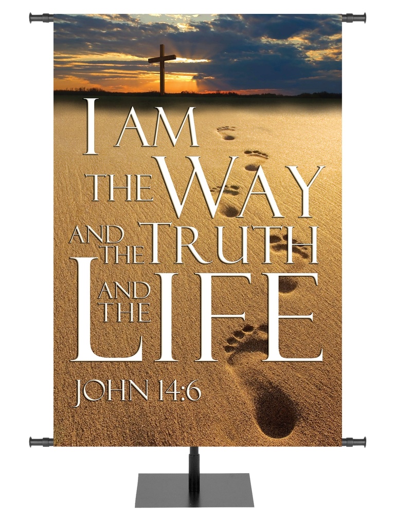 Path to Grace I Am the Way, the Truth Foot Prints Design