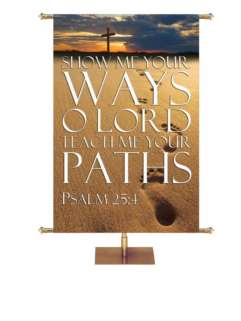 Path to Grace Show Me Your Ways O Lord Foot Prints Design