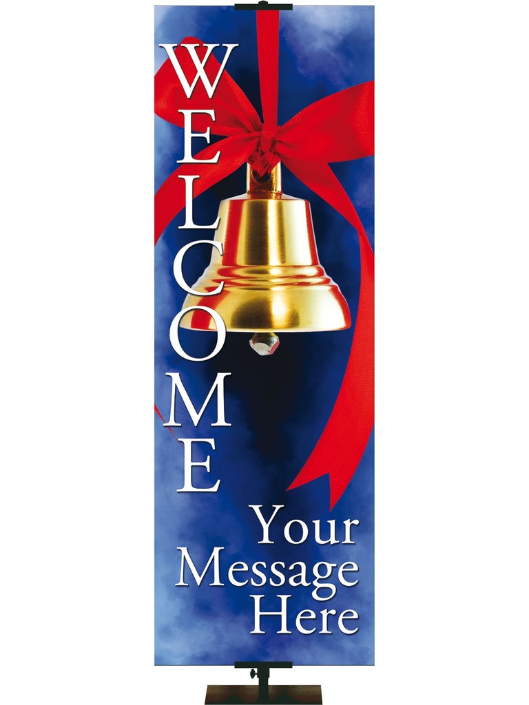 Stock Welcome Banner Christmas Bell