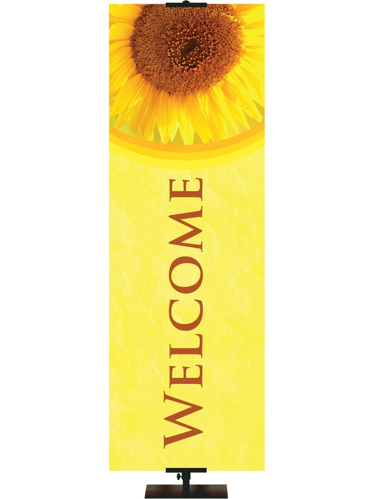 Stock Welcome Banner Sunflower