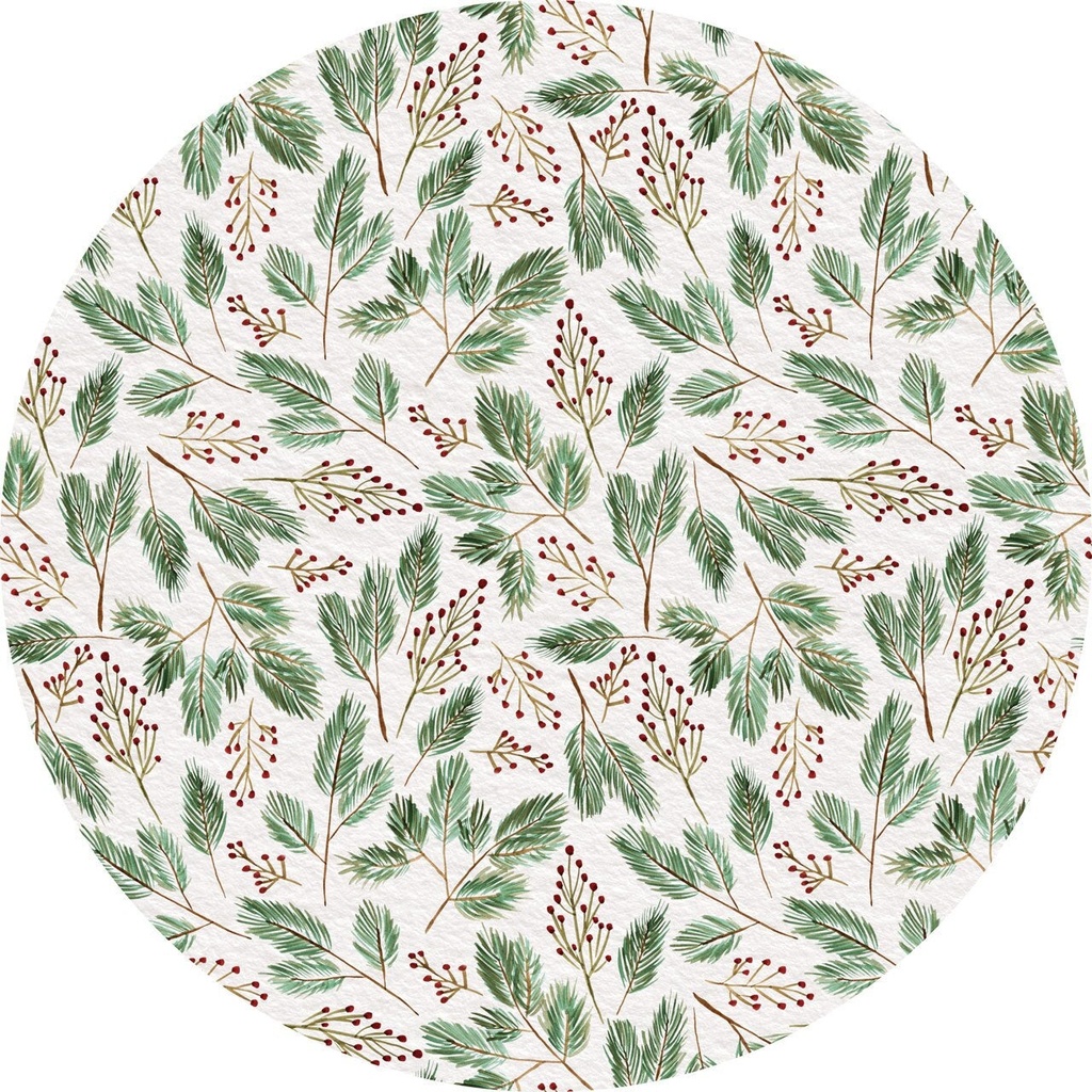 Berries and Boughs Christmas Tree Mat