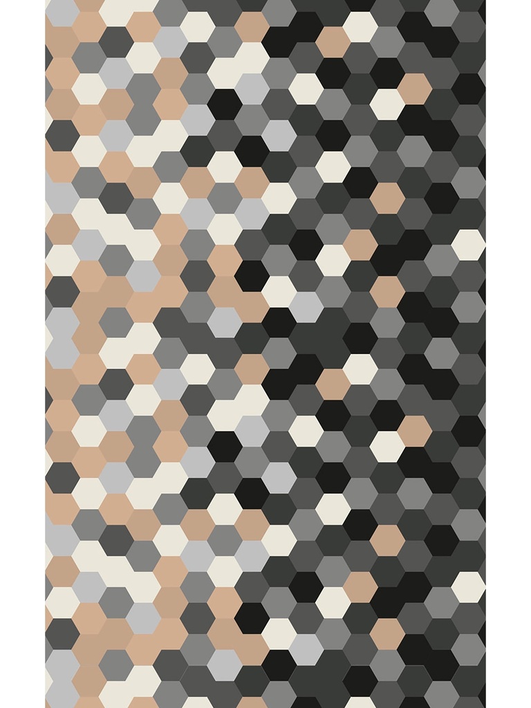 Gradient Hexagons Vinyl Modern Rug