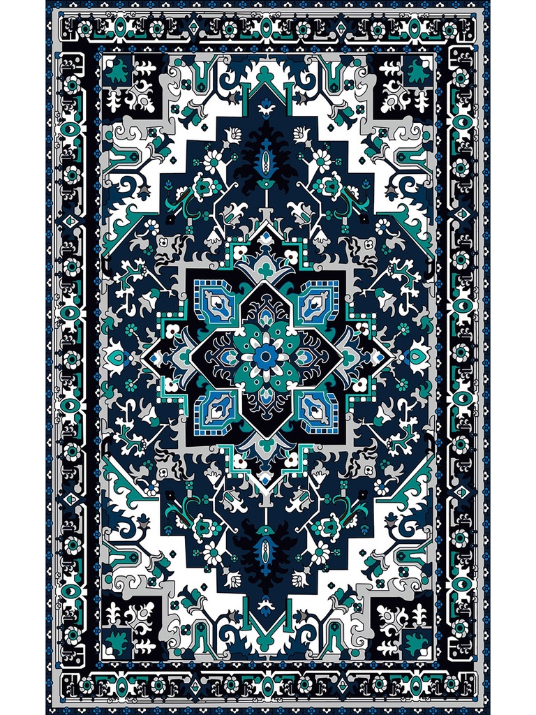 Vibrant Persian Vinyl Area Rug