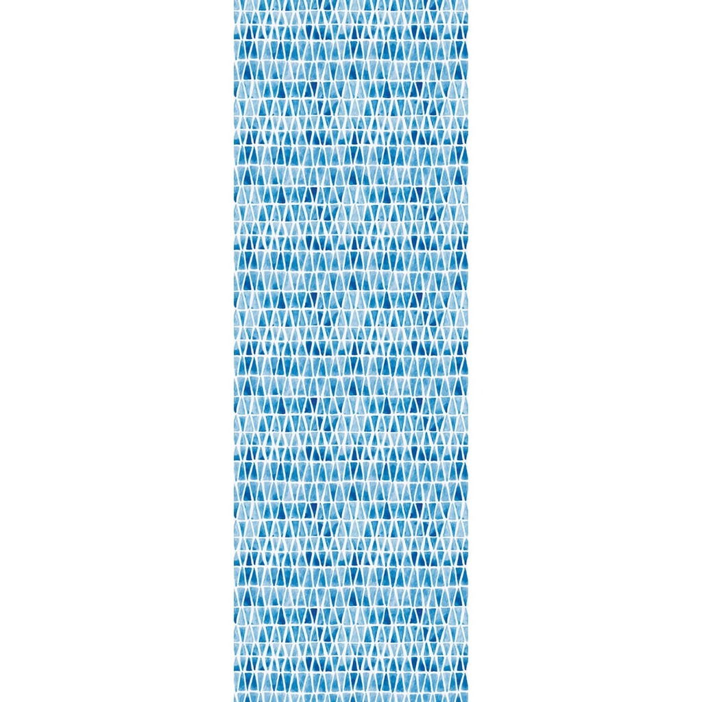 Watercolor Triangles Vinyl Runner Rug