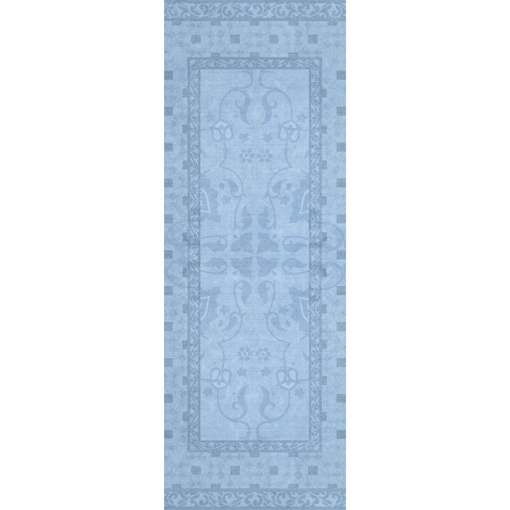 Subtle Medallion Vinyl Runner Rug