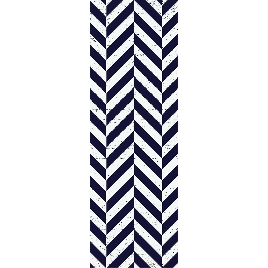 Shifted Chevron Vinyl Runner Rug