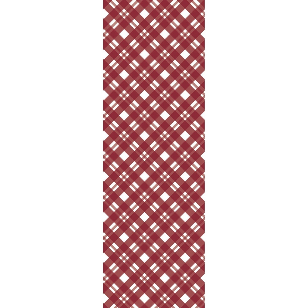 Past-Time Plaids Vintage Vinyl Runner Rug