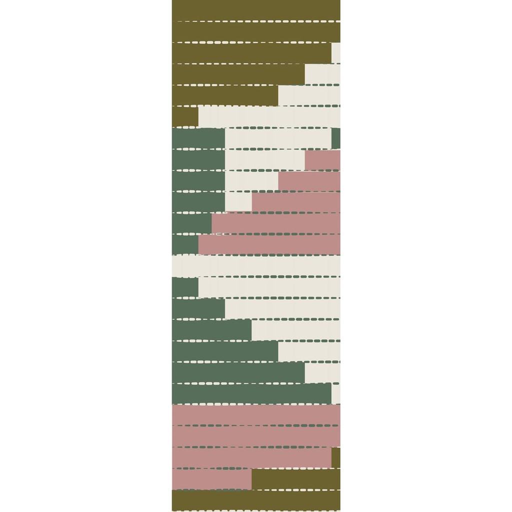 Boho Bricks Vinyl Runner Rug