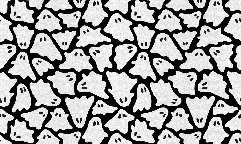 Ghostly Gathering Vinyl Kitchen Mat