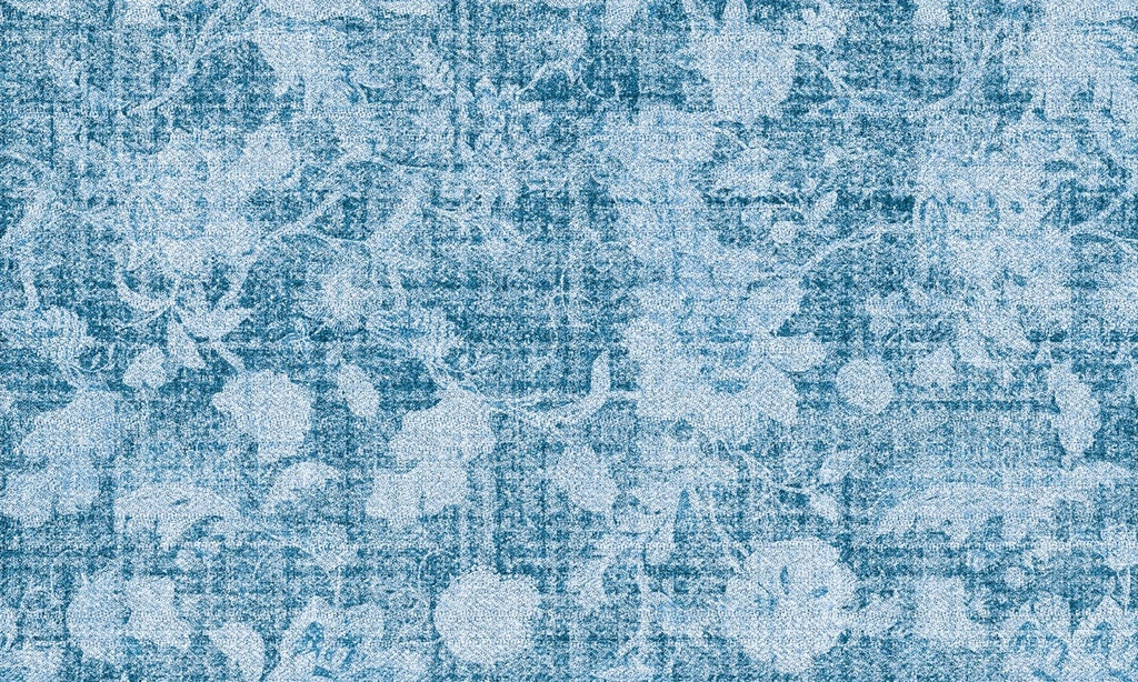 Vintage Floral Vinyl Kitchen Rug