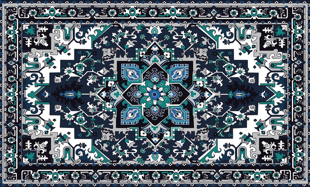 Vibrant Persian Vinyl Kitchen Floor Mat
