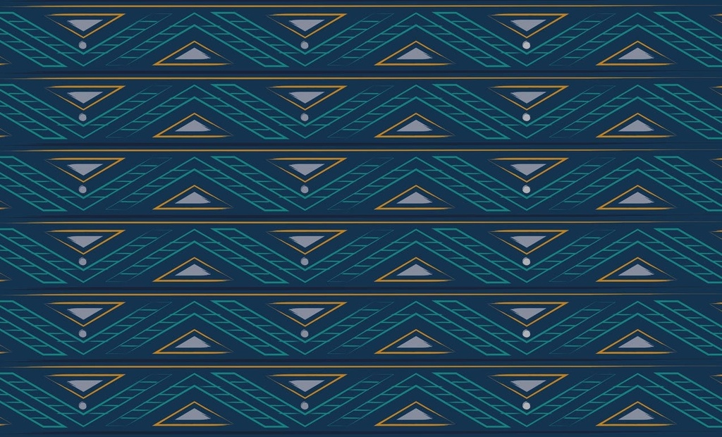 Tribal Bohemian Vinyl Kitchen Rug