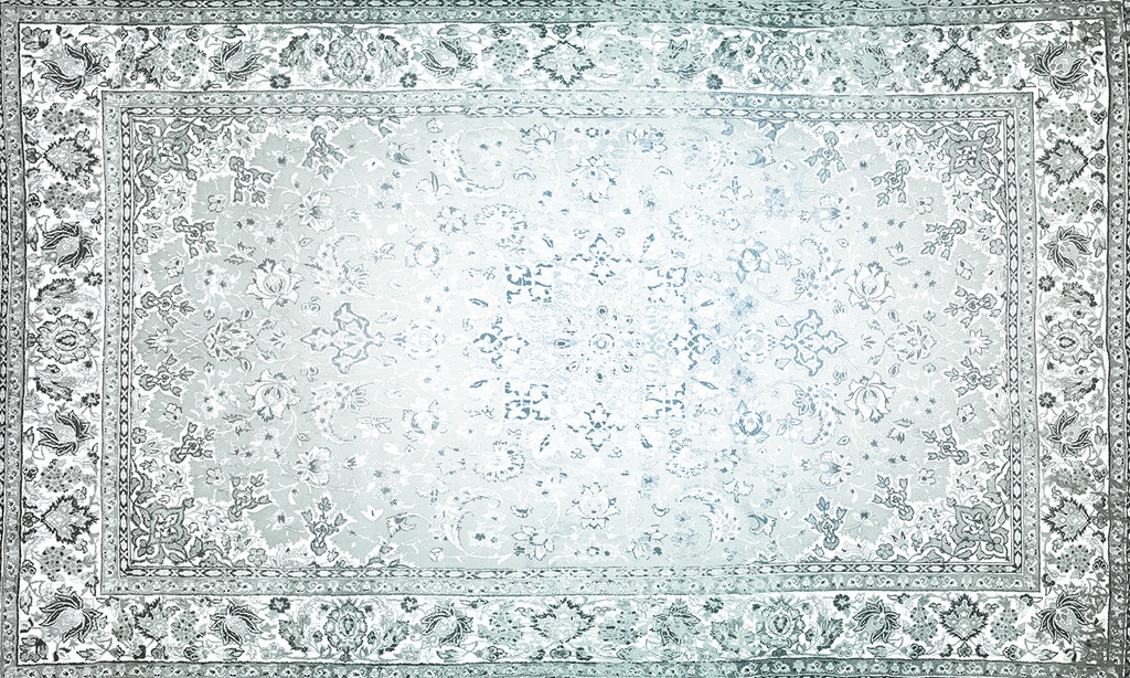 Distressed Persian Vinyl Kitchen Floor Mat