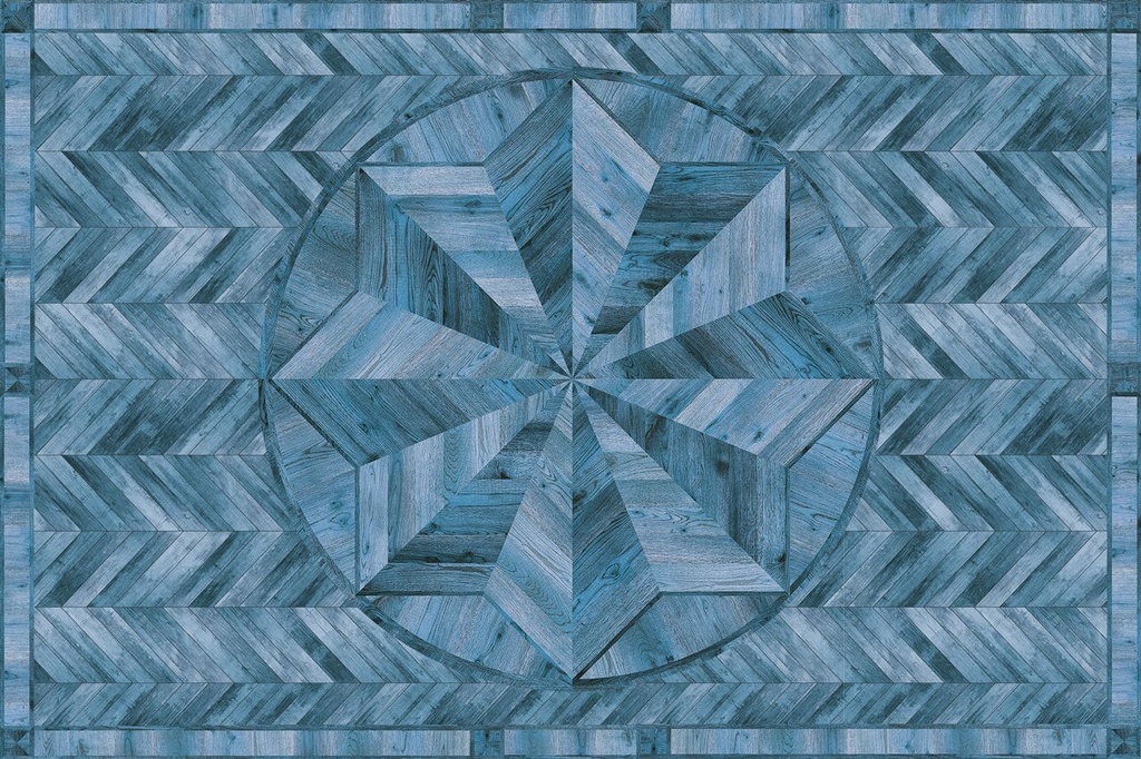 Wooden Star Inlay Vinyl Placemats (set of 4)