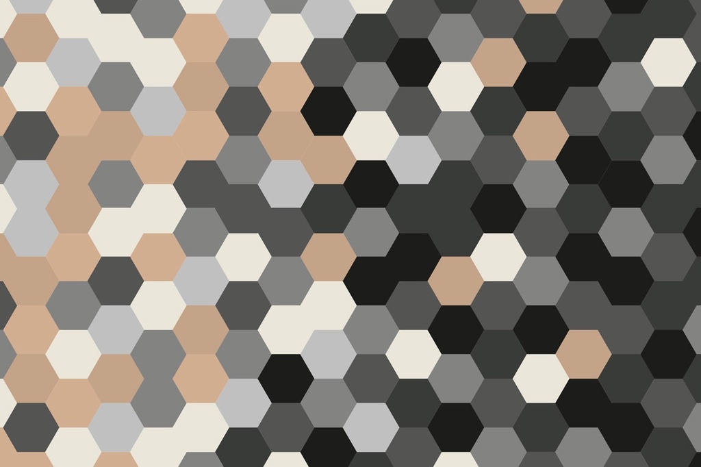 Gradient Hexagons Vinyl Placemats (set of 4)