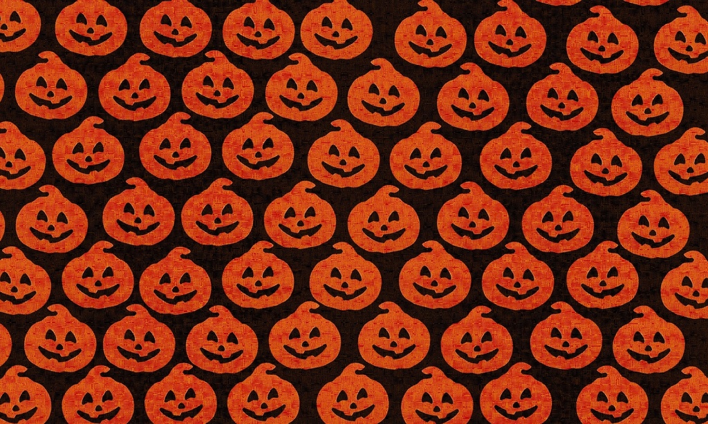 Jack-O-Lantern Jumble Vinyl Placemats (set of 4)