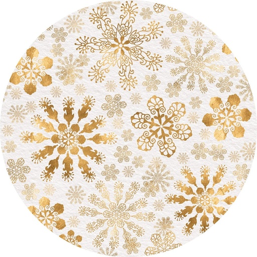 [VXM-GSF] Golden Snowflakes Christmas Tree Mat