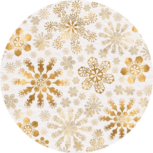 [VXM-GSF] Golden Snowflakes Christmas Tree Mat