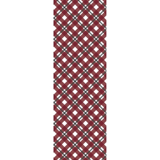 [VR-PTP] Past-Time Plaids Vintage Vinyl Runner Rug