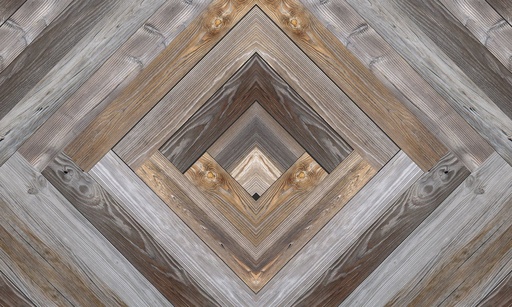 [VK-WDM] Wood Diamonds Vinyl Kitchen Mat