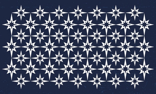 [VK-STB] Starburst Vinyl Kitchen Rug