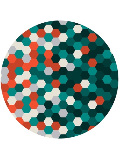 [VS-GHX] Gradient Hexagons Vinyl Highchair Splat Mat