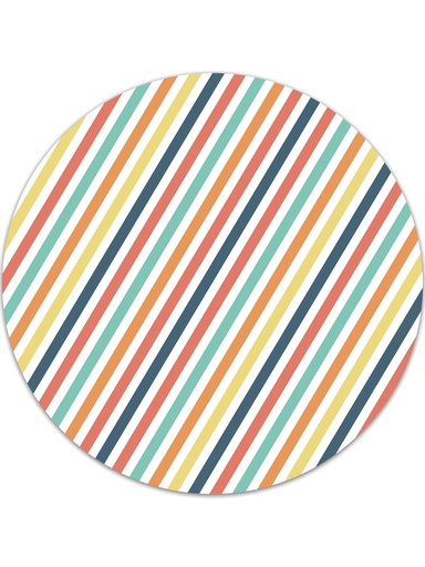 [VS-CST] Multi-Color Stripes Vinyl Highchair Splat Mat